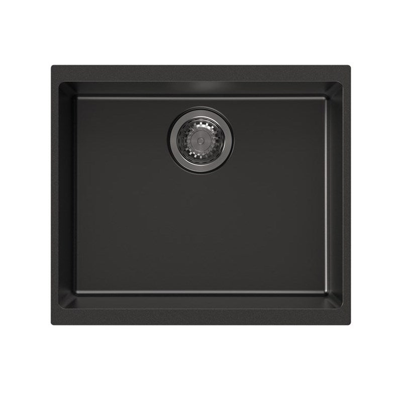530x460x220mm Black Carysil Granite Single Bowl Kitchen Sink
