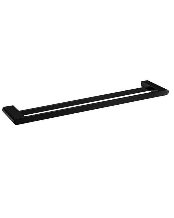 VOG - 800mm Black Double Towel Rail