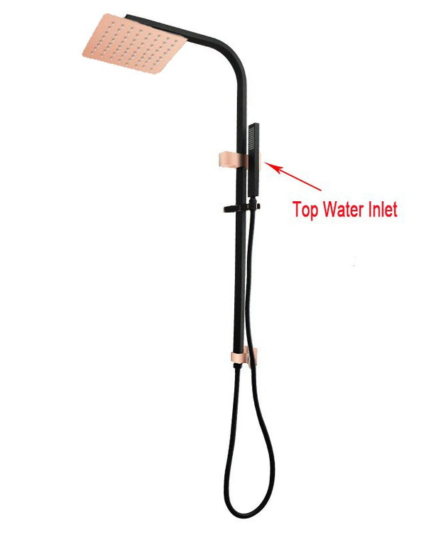 10" Black & Rose Gold Shower Station