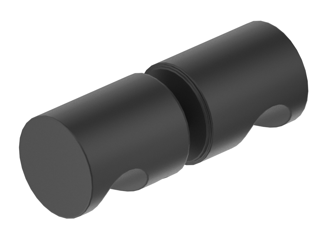 Shower Screen Handle Round Black