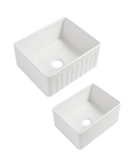 Roccia Fine Fireclay Farmhouse Buttler Sink 610mm LK-S-RFFC610