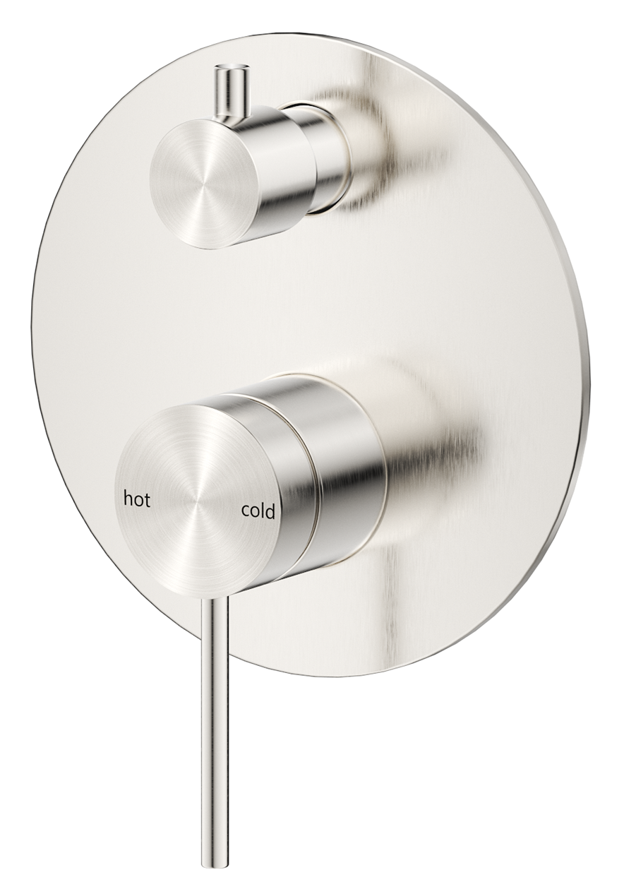 Mica Shower Mixer Diverter - 1P - TRIM KIT ONLY Brushed Nickel