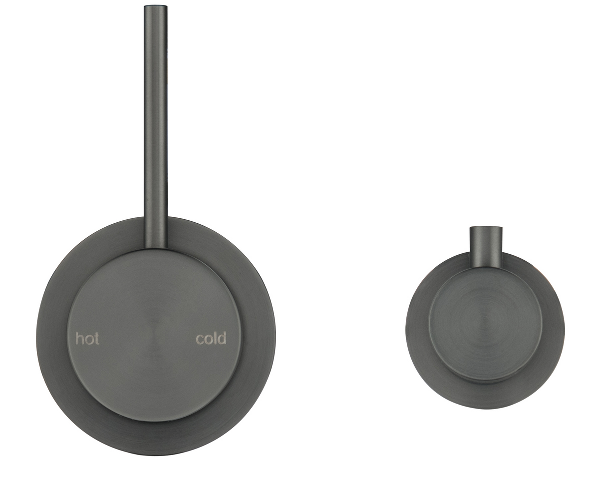 Mica Shower Mixer Diverter - Sideways Reverse - TRIM KIT ONLY Gunmetal