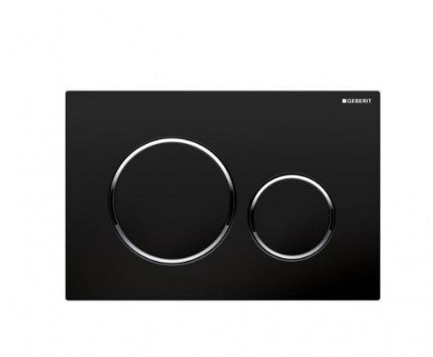 Geberit Push Plate Sigma20KM ABS Black/ chrome / black push button 115.882.KM.1