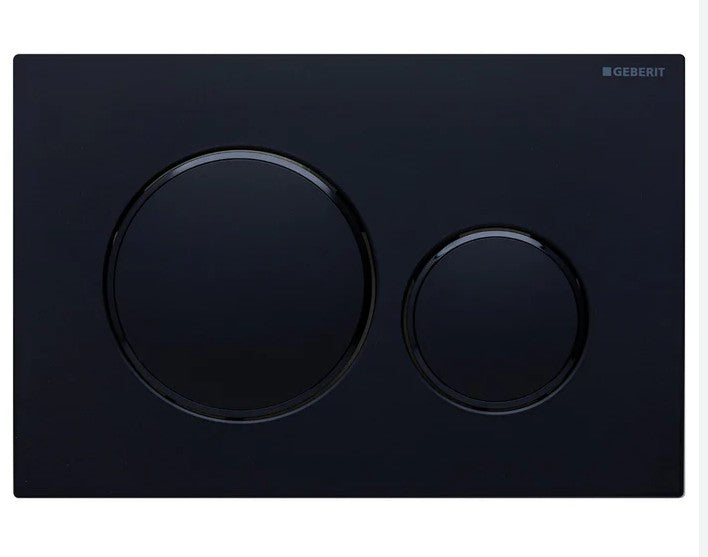 Geberit Push Plate Fingerprint resistant Matte Black, Black trim ,Sigma20MBM 115.882.16.1