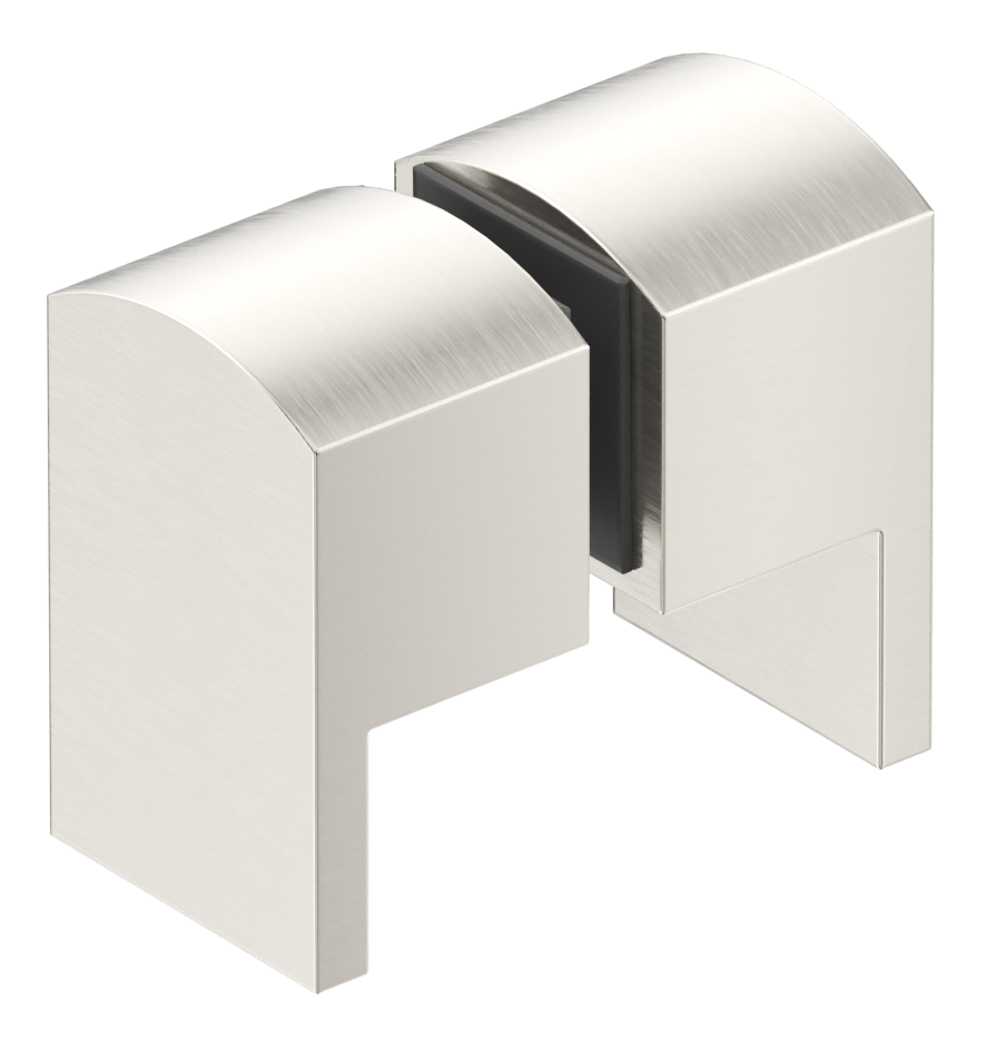Shower Screen Handle - Square Lever Brushed Nickel