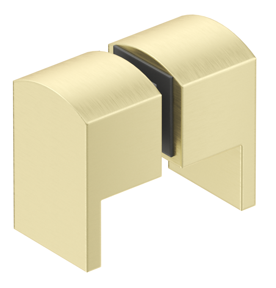 Shower Screen Handle - Square Lever French Gold