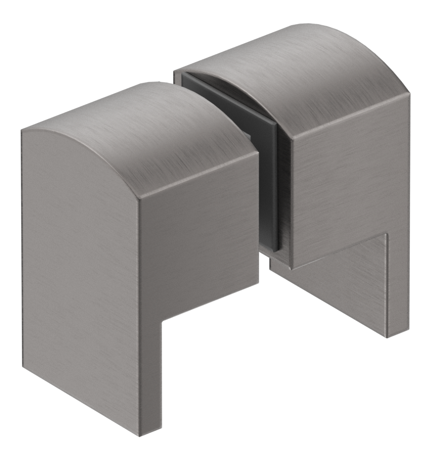 Shower Screen Handle - Square Lever Gunmetal