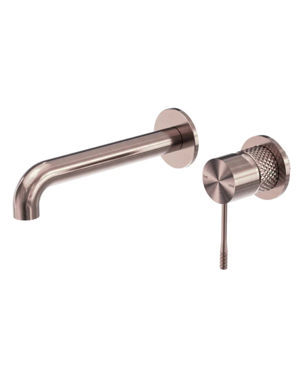 OPAL WALL BASIN/BATH MIXER SEPARATE BACK PLATE 260MM BRUSHED BRONZE
