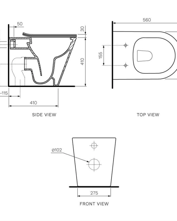 L'Hotel Wall Faced Pan (Including Soft Close Seat)