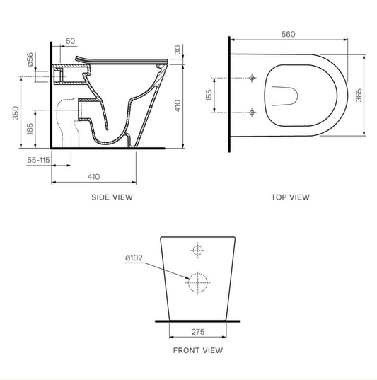 L'Hotel Wall Faced Pan (Including Soft Close Seat)
