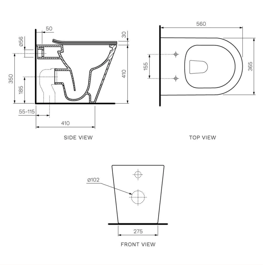 L'Hotel Wall Faced Pan (Including Soft Close Seat)
