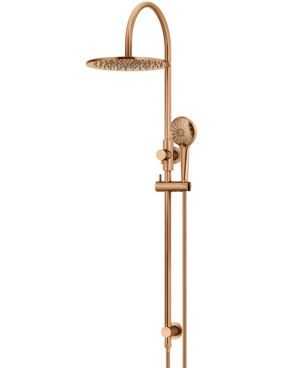 300mm Round Overhead Shower Rail, Three Function Hand Shower