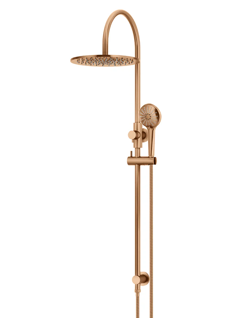 300mm Round Overhead Shower Rail, Three Function Hand Shower