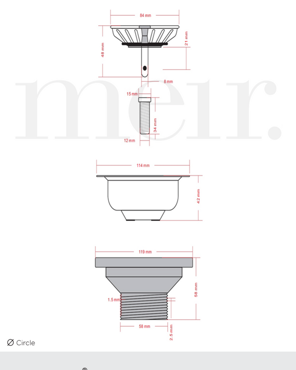 Sink Strainer and Waste Plug Basket with Stopper