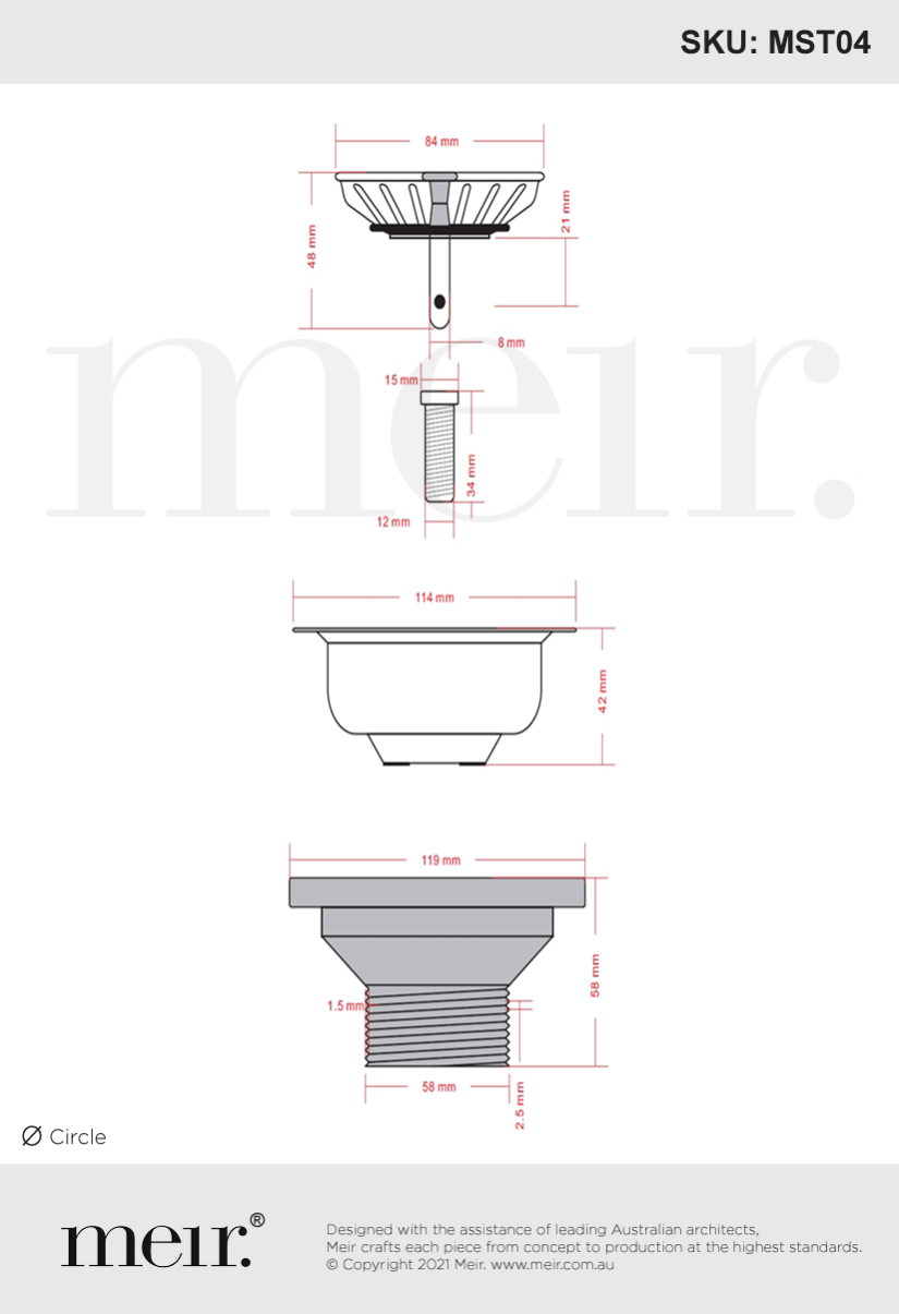 Sink Strainer and Waste Plug Basket with Stopper