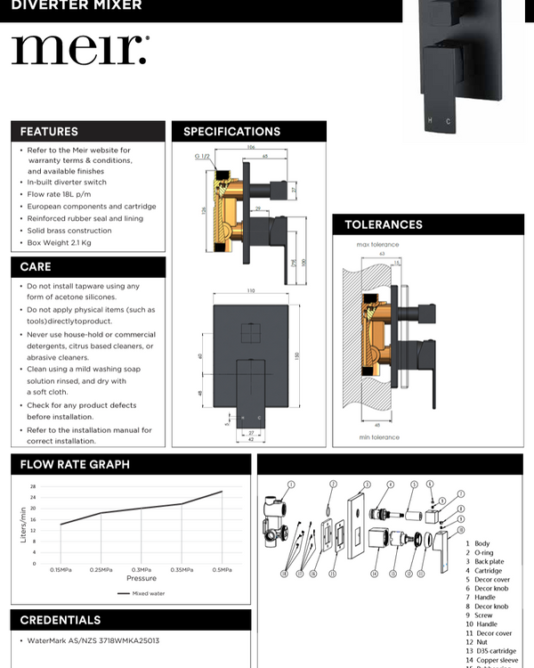 Square Diverter Mixer