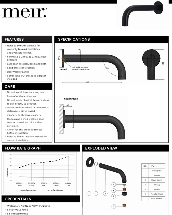 Round Curved Spout
