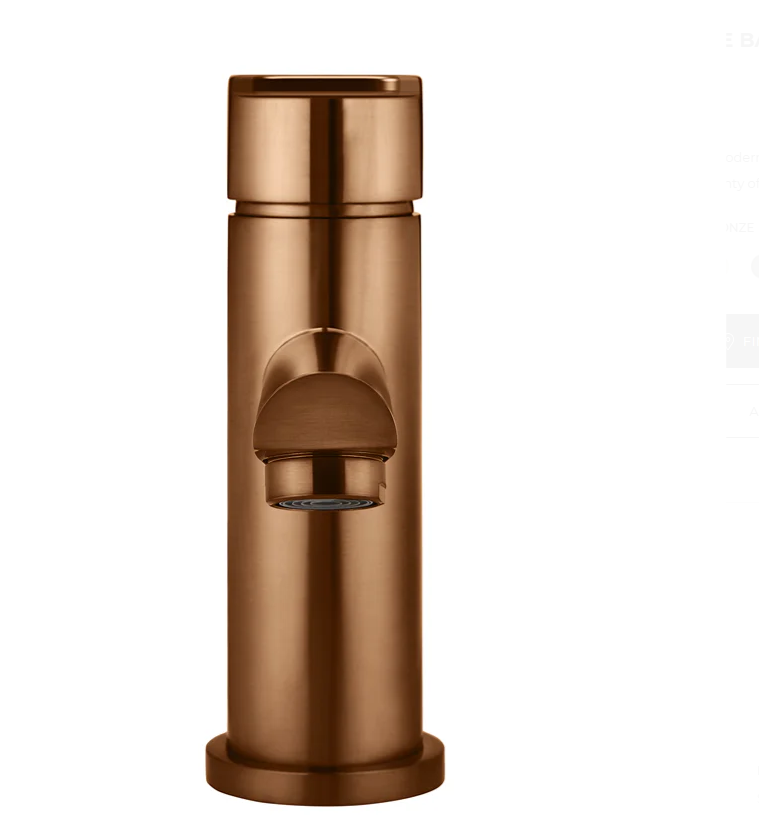 Round Basin Mixer - Paddle Handle