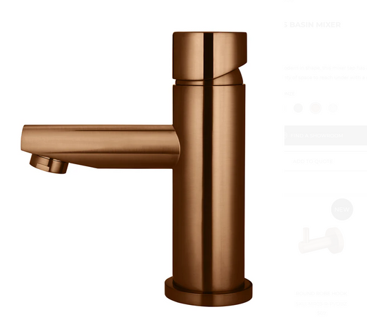 Round Basin Mixer - Pinless Handle