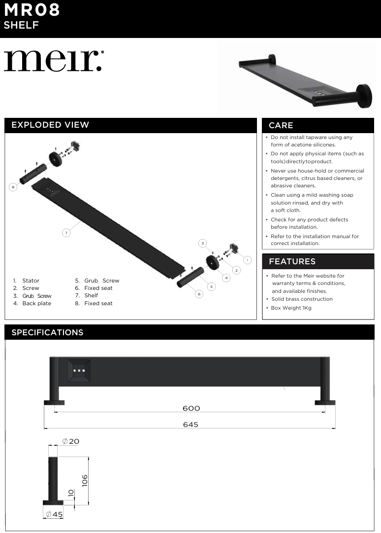 Round Bathroom Shelf