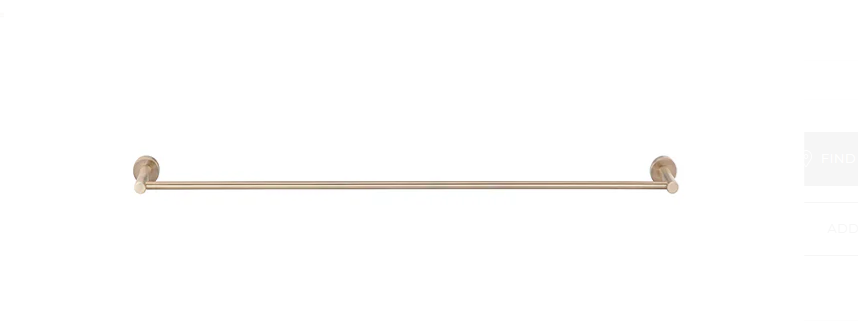 Round Double Towel Rail 600mm