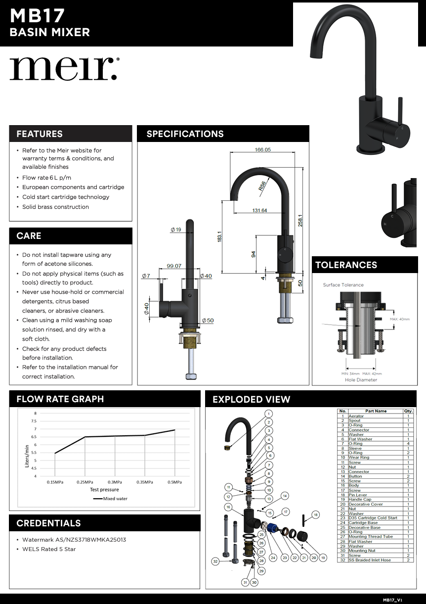 Round Gooseneck Basin Mixer