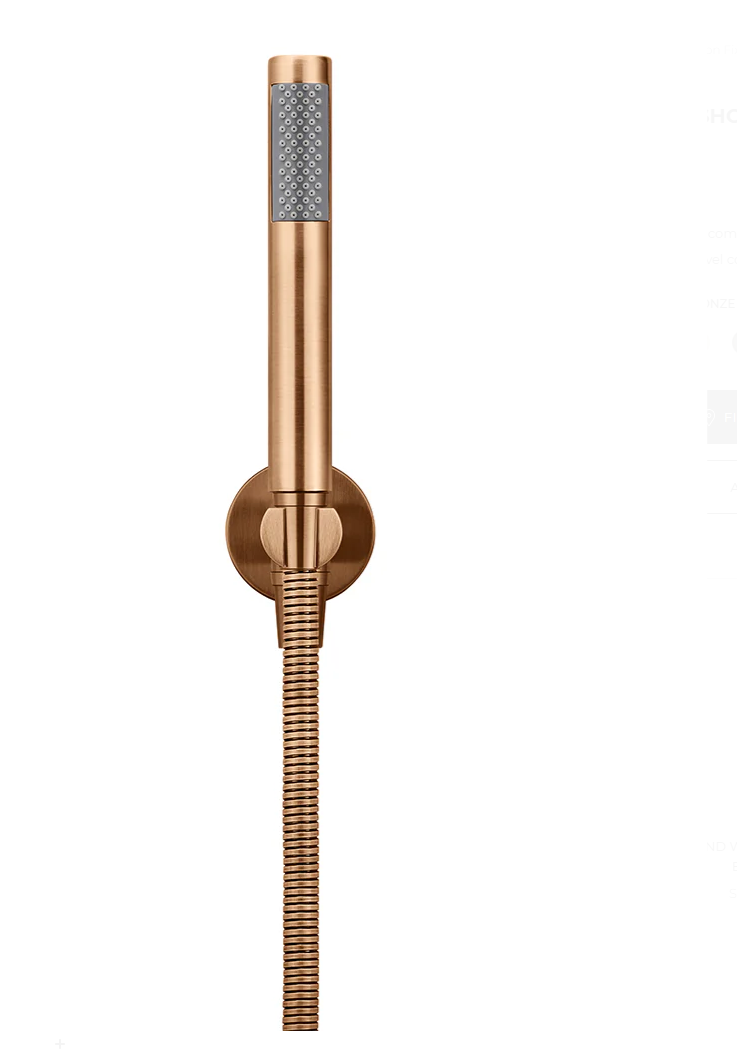 Round Hand Shower on Fixed Bracket, Single Function Hand Shower