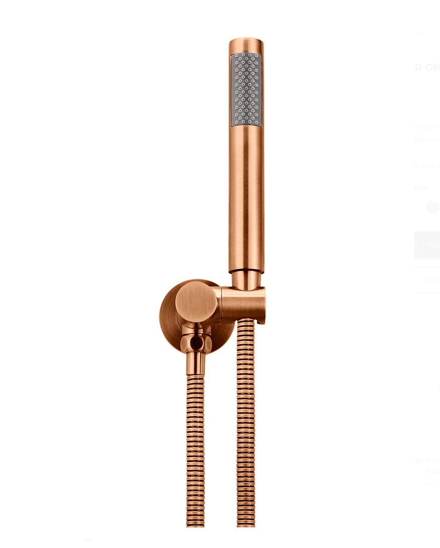 Round Hand Shower on Swivel Bracket, Single Function Hand Shower