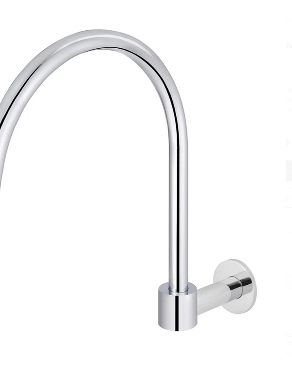 Round High-Rise Swivel Wall Spout