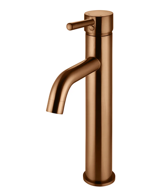 Round Tall Curved Basin Mixer