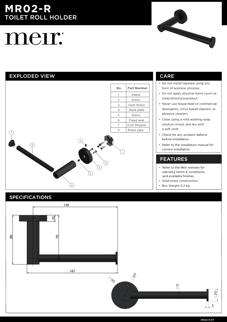 Round Toilet Roll Holder