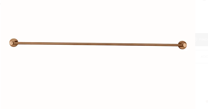 Round Single Towel Rail 900mm