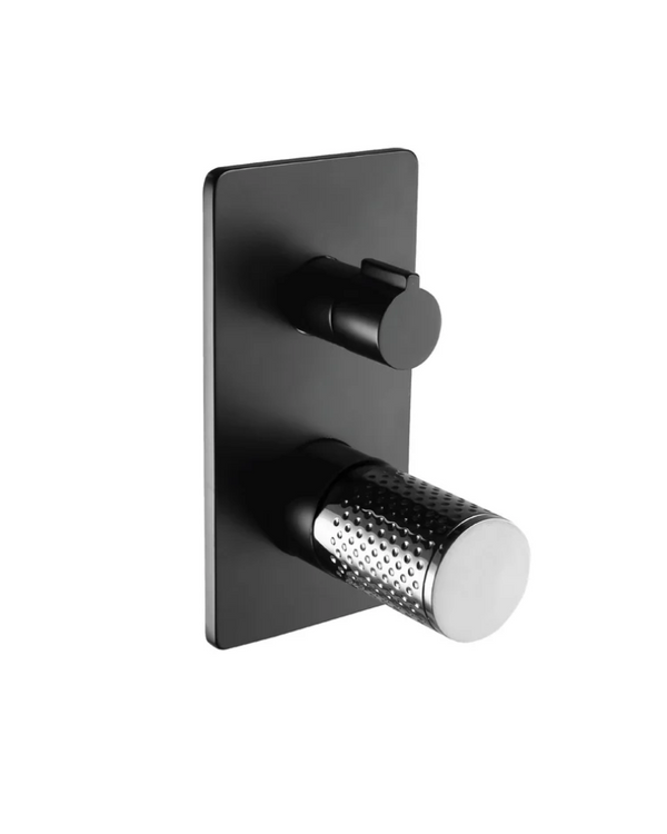The GABE Diverter Mixer - Matte Black with Chrome handle