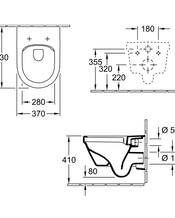 Architectura 3.0 DirectFlush Wall Hung Toilet | P Trap Soft Close Seat