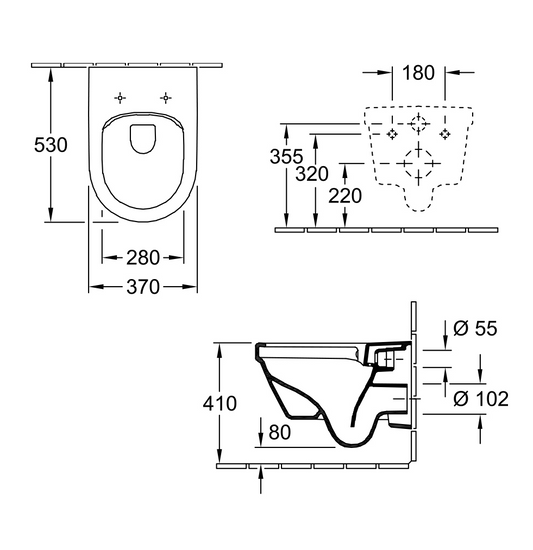 Architectura 3.0 DirectFlush Wall Hung Toilet | P Trap Soft Close Seat