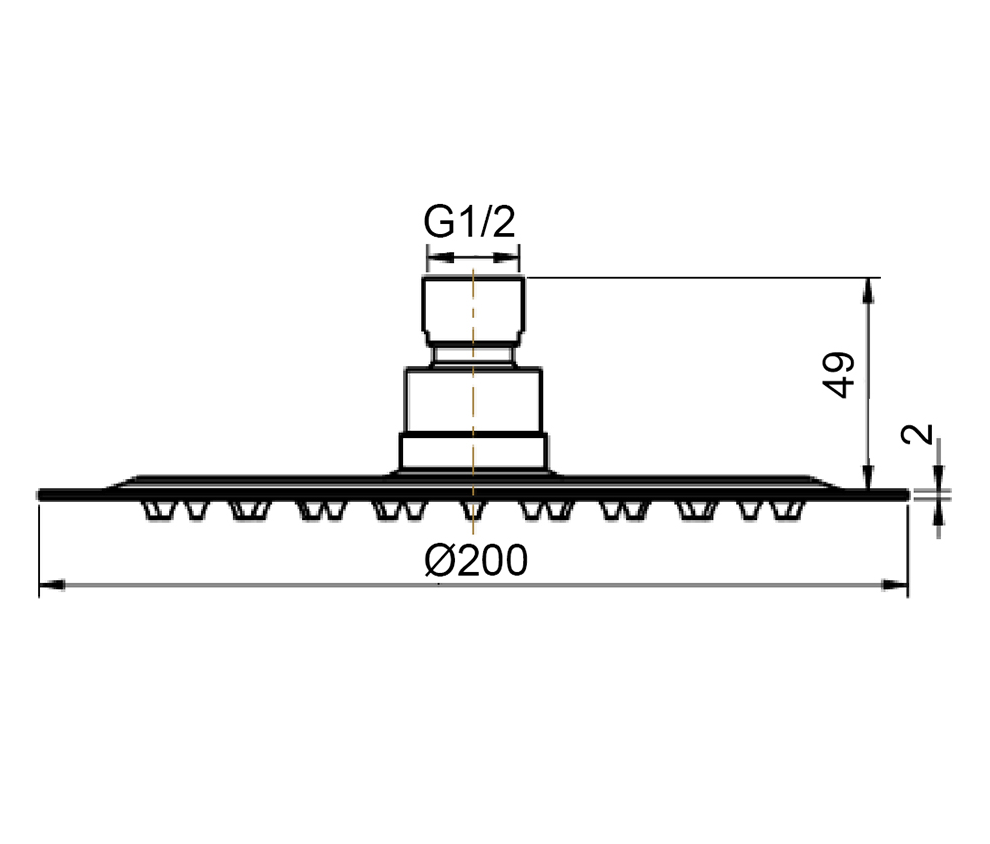 Architectura 200 Overhead Shower