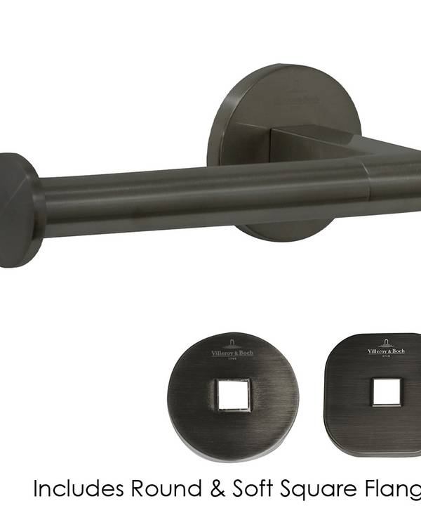 Architectura Left Hand Faced Toilet Roll Holder Matte Black