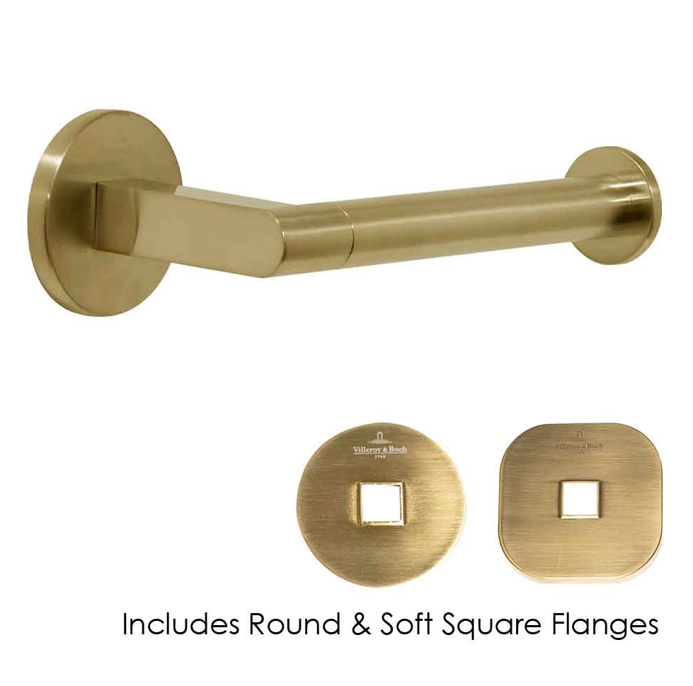 Architectura Right Hand Faced Toilet Roll Holder Brushed Gold