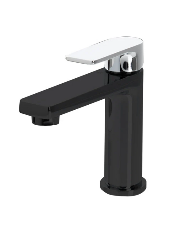 The GABE Leva Basin Mixer - Matte Black with Chrome handle