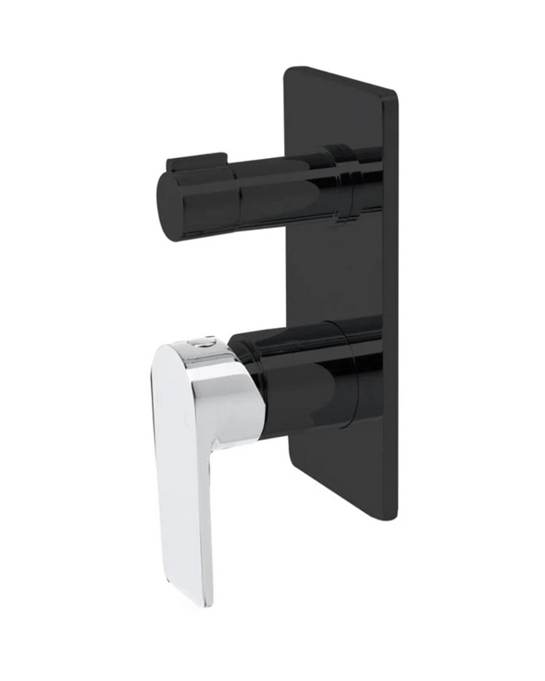 The GABE Leva Diverter Mixer - Matte Black with Chrome handle