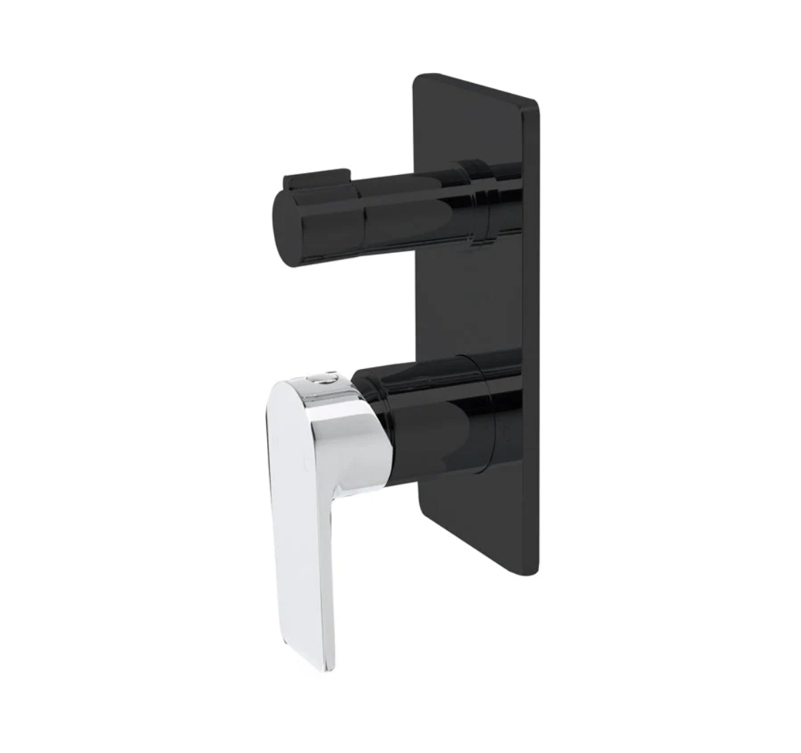 The GABE Leva Diverter Mixer - Matte Black with Chrome handle