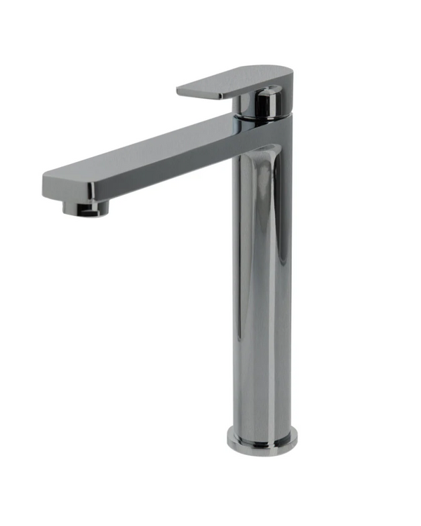 The GABE Leva High Rise Basin Mixer - Brushed Nickel