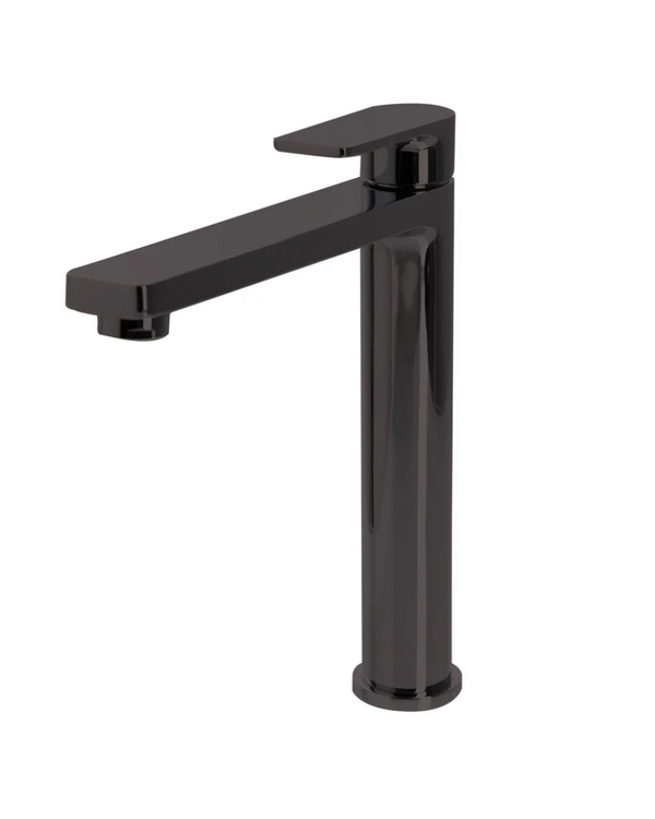 The GABE Leva High Rise Basin Mixer - Gun Metal