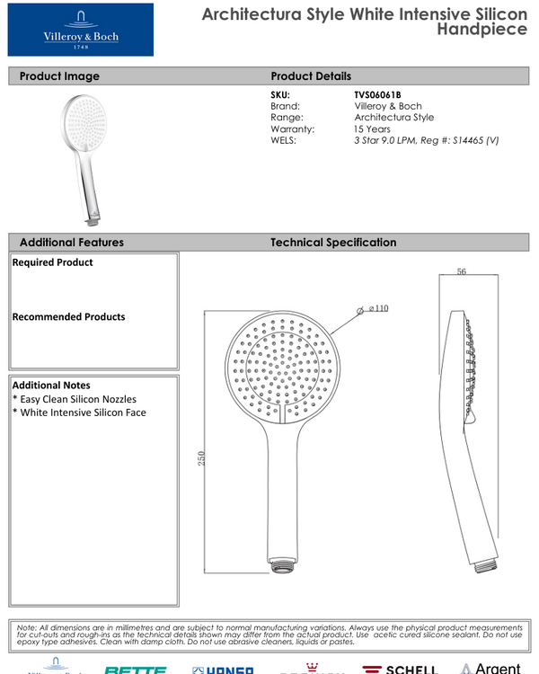Architectura Style White Silicon Handpiece
