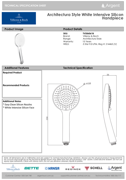 Architectura Style White Silicon Handpiece