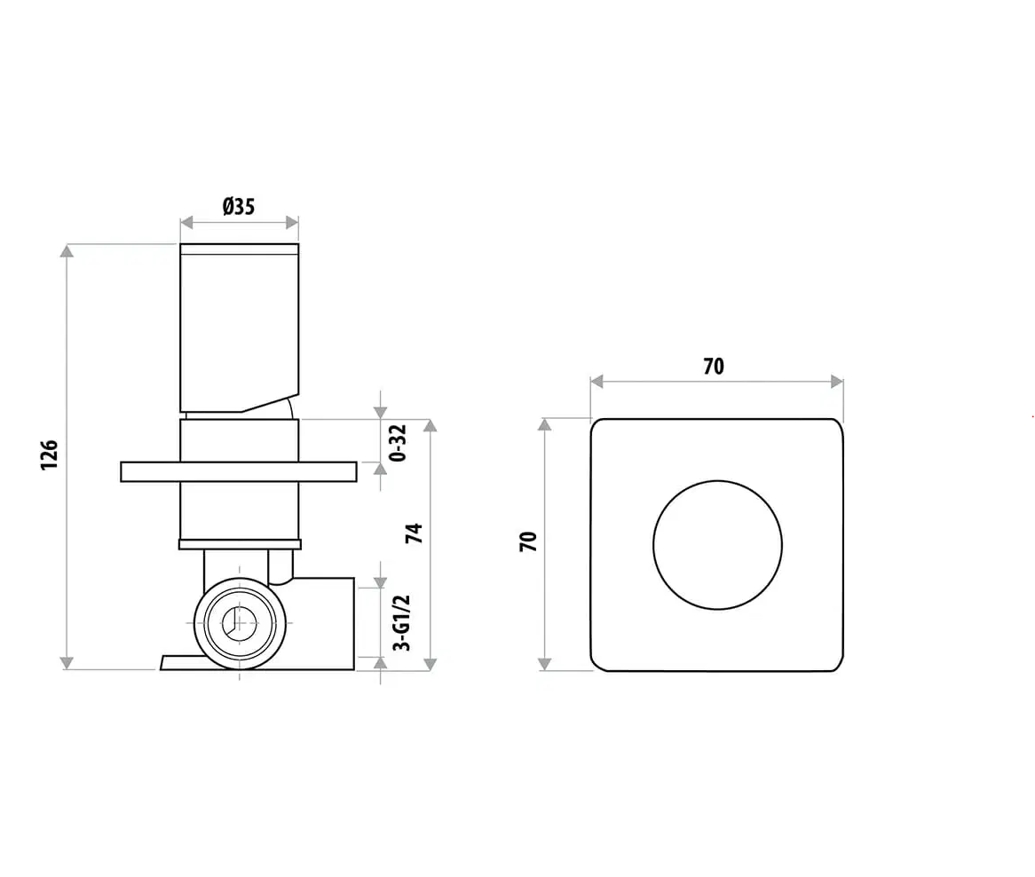 The GABE Wall Mixer - Brushed Gold