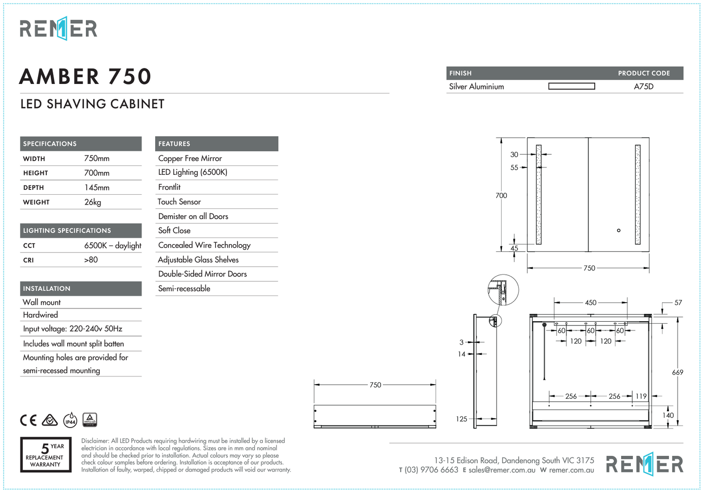 Amber - 750 x 700 x 145