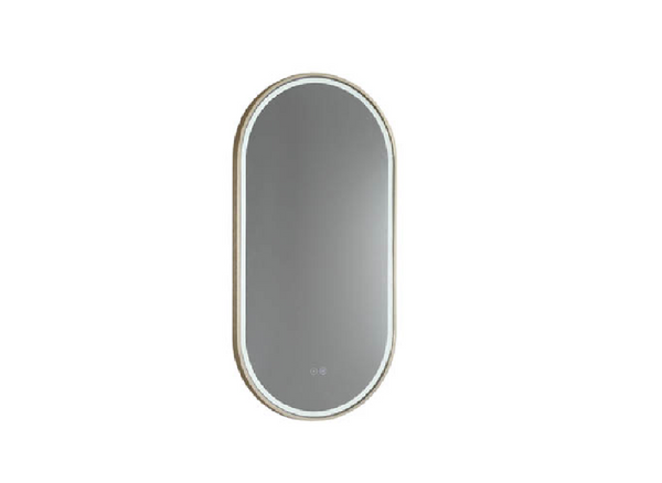 Gatsby 600D with Brushed Brass Aluminium Frame - W610 x H1010 x D40