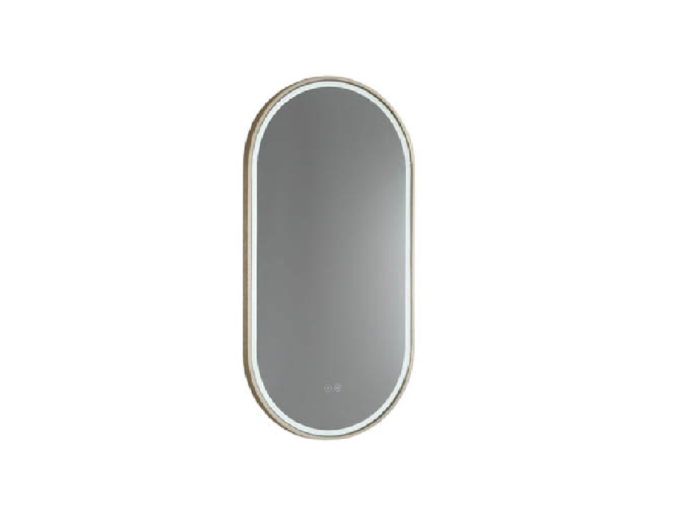 Gatsby 600D with Brushed Brass Aluminium Frame - W610 x H1010 x D40